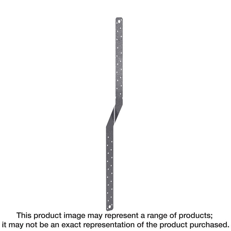Simpson Strong-Tie MTS MTS20 Medium Twist Strap, 20 in L, Steel, Galvanized, Fastening Method: Nail, Pack of 100