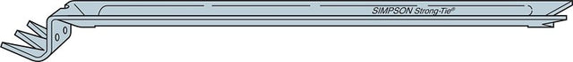 Simpson Strong-Tie NCA NCA2X12-16 Nailless Compression Bridging, 12 in L, 2 in W, 2 x 12 in Post/Joist, Steel, Pack of 100