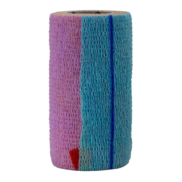 Ideal SyrFlex Series TA3400RBW-E Cohesive Flexible Bandage, 5 yd L, 4 in W, Rainbow