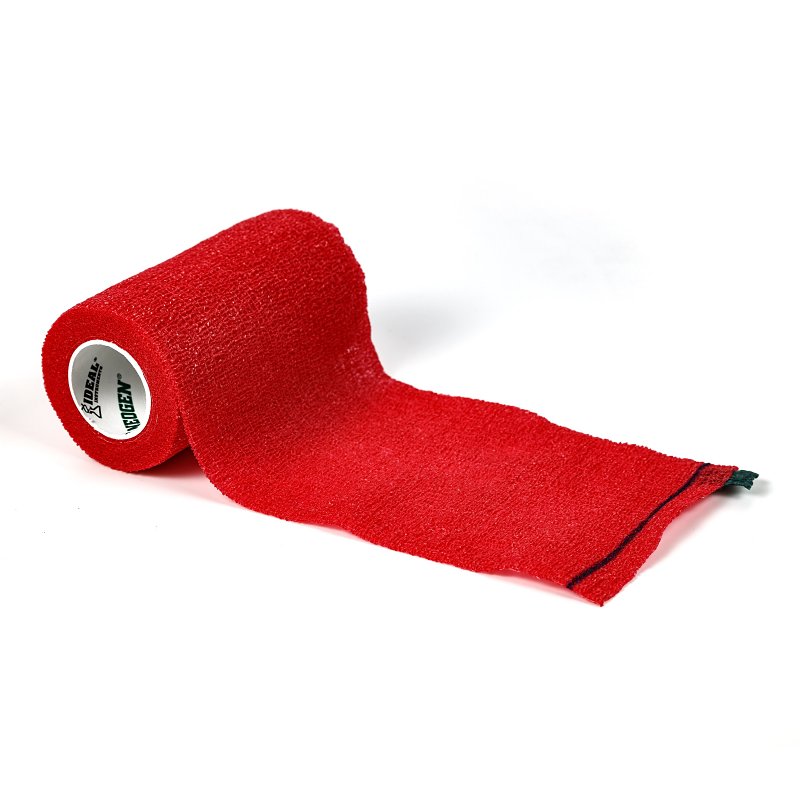 Neogen SyrFlex TA3400RED-E Cohesive Bandage, 5 yd L, 4 in W, Red