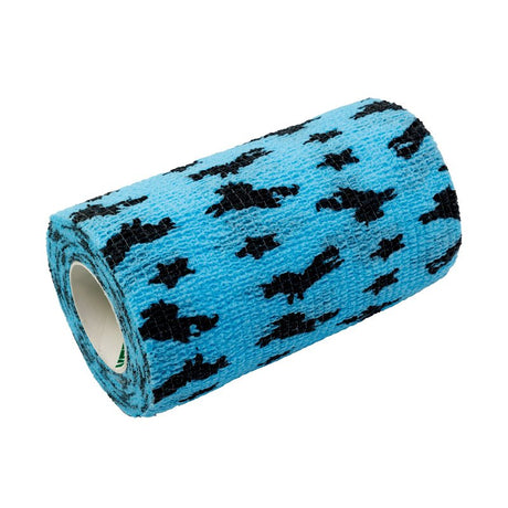 Ideal SyrFlex TA3400UNIP-4PK Unicorn Cohesive Bandage, 5 yd L, 4 in W, Rubber Latex Bandage, Blue