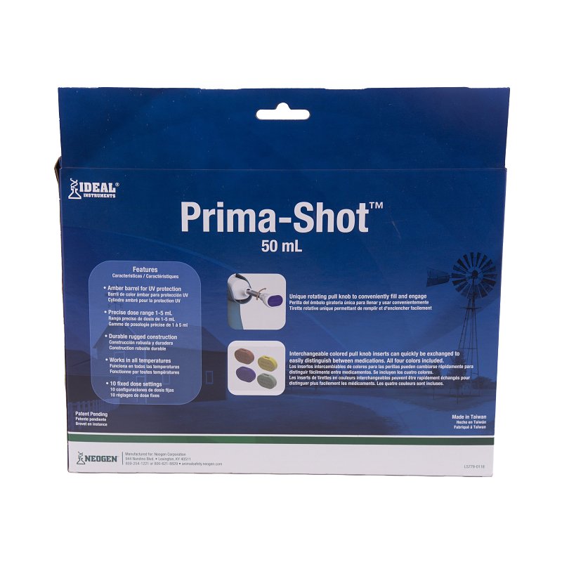 Neogen Prima 367723 Repeater Syringe, 50 mL, Amber