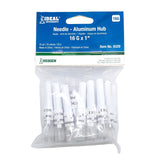Neogen 9329 Hub Needle, Aluminum/Stainless Steel, 16 ga, 1 in L, 25/PK