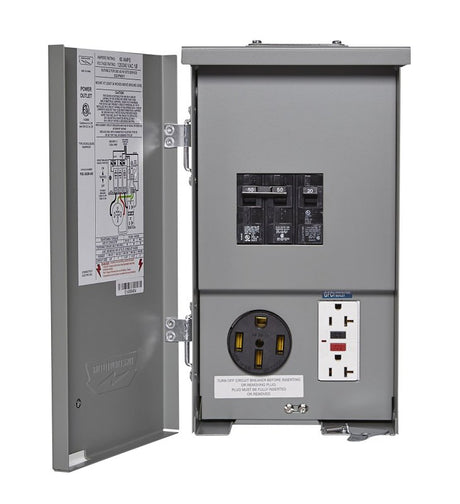 Connecticut Electric CESMPSC55GRHR RV Panel Power Outlet, 1-Phase, 50 A, 120/240 V, NEMA 3R Enclosure