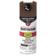 Stops Rust 376873 5-In-1 Enamel Paint, Satin, Dark Brown, 12 oz, Aerosol Can