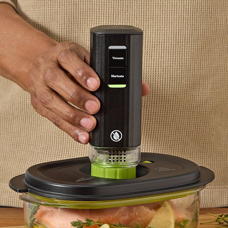 FoodSaver 2217128 Mini Handheld Cordless Food Vacuum Sealer with Charging Dock, 2.5 W, Black, Pack of 3