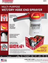 Chapin G6015 Wet/Dry Hose End Sprayer, 32 oz Cup