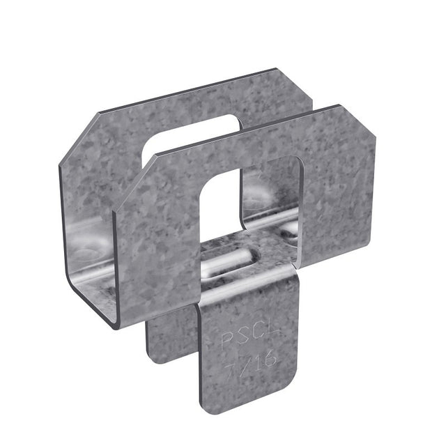 Simpson Strong-Tie PSCL Series PSCL 7/16 Panel Sheathing Clip, 24 Roof Span, 20 ga Thick Material, Galvanized, 250/PK