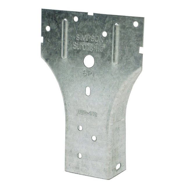 Simpson Strong-Tie SP1 SP1Z Stud Plate Tie, 5-1/16 in L, 3-1/2 in W, Steel, Galvanized, Fastening Method: Nail, Pack of 100