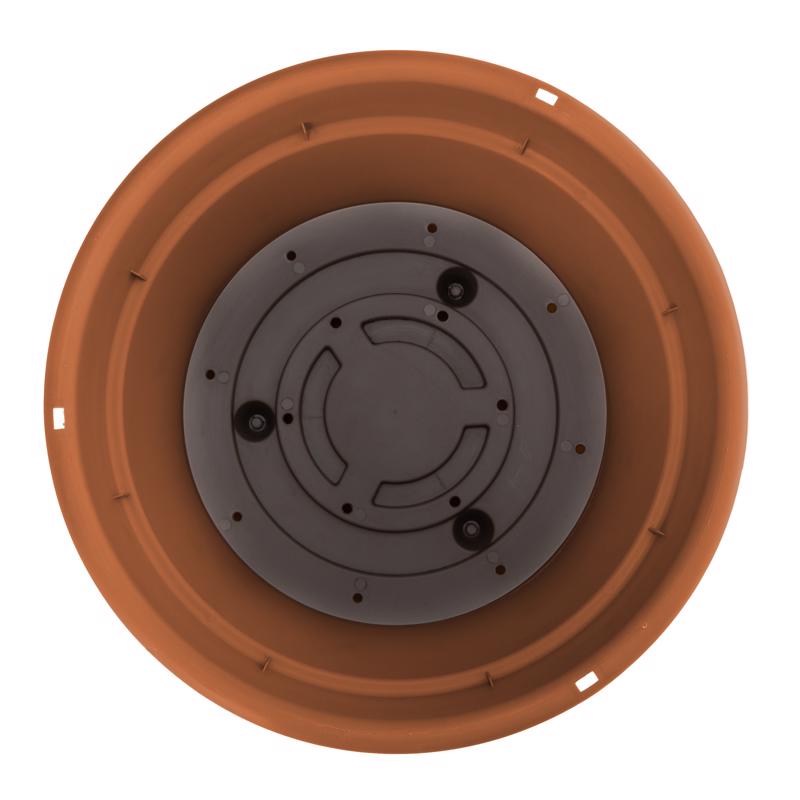 Bloem Dura Cotta 6.8 in. H X 12.5 in. W X 12.4 in. D Resin Hanging Basket Terracotta Clay