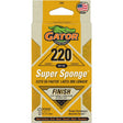 Gator 7302 Sanding Sponge, 5 in L, 3 in W, 220 Grit, Aluminum Oxide Abrasive