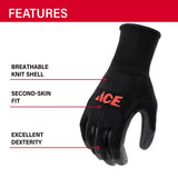Ace Men's Indoor/Outdoor Coated Work Gloves Black L 1 pair