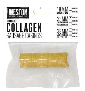 Weston 19-0112-W Collagen Sausage Casing Vacuum Bag, Clear