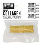 Weston 19-0112-W Collagen Sausage Casing Vacuum Bag, Specifications: 15 lb Yield, Clear
