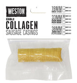 Weston 19-0112-W Collagen Sausage Casing Vacuum Bag, Specifications: 15 lb Yield, Clear