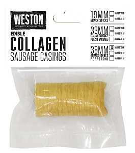 Weston 19-0113-W Collagen Sausage Casing Vacuum Bag, Clear