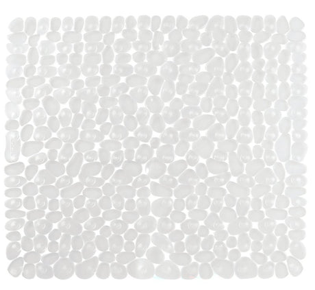 iDESIGN 80210 Shower Mat, 22 in L, 22 in W, Square, Pebblz Pattern, Plastic/Vinyl Rug, Clear, Pack of 4