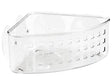 iDESIGN 41900 Corner Basket, 6 lb Capacity, 10.2 in OAW, 4.3 in OAD, 5.2 in OAH, Plastic, Clear, Pack of 4