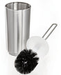 iDESIGN 28230 Brush and Holder, Polypropylene Bristle, Steel Holder, Silver Holder, Pack of 4