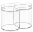 iDESIGN 41540 Dual Canister, 3.6 in OAW, 6.1 in OAD, 4.3 in OAH, Plastic, Clear, Pack of 4