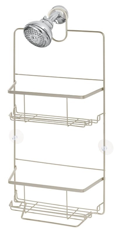 iDESIGN Everett 23855 Shower Caddy, 10.1 in OAL, 3.88 in OAW, Metal, Satin, Pack of 4