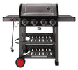 Coleman Cookout CO-400BBQ Barbecue Grill, 36,000 Btu/hr, 4-Burner, 637 sq-in Primary Cooking Surface