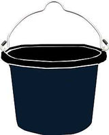 Fortex-Fortiflex FB-108 Series FB-108BX Bucket, 8 qt Volume, Rubber/Polyethylene, Black