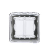 TayMac MM1410C Weatherproof Flip Cover, 5/8 in L, 4.08 in W, 2-Gang, Polycarbonate, Clear