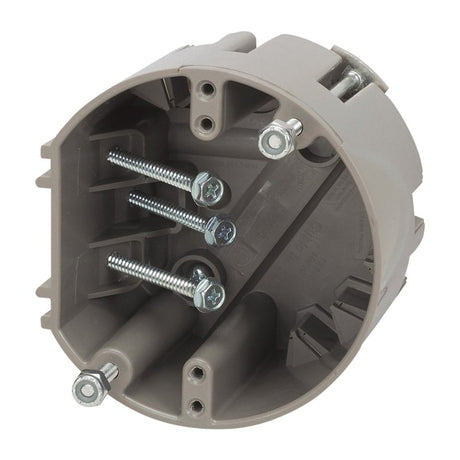 Smart Box MSBFAN Fan and Fixture Support Box, 4 in W, 2-3/4 in D, 3-7/8 in H, 1-Gang, 6-Knockout, Polycarbonate, Gray