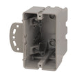 Romex MSBMMT2G Multi-Mount Outlet Box, 2-Gang, 1-Knockout, 1/2 in, Polycarbonate, Gray, Wall
