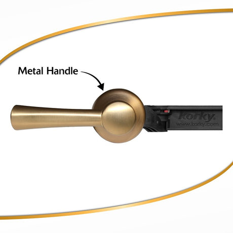 Korky 6094BP Toilet Handle and Lever, Universal, 12-1/2 in L Flush Arm, Plastic, Brushed Gold
