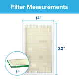 Filtrete 705-4 Air Filter, 20 in L, 14 in W, 8 MERV, 700 MPR, Fiberglass Frame, Pack of 4
