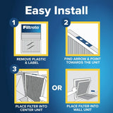 Filtrete 711-4 Pleated Air Filter, 14 in L, 14 in W, 8 MERV, 700 MPR, Fiberglass Frame, Pack of 4