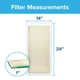 Filtrete 723-4 Air Filter, 24 in L, 14 in W, 8 MERV, 700 MPR, Pack of 4