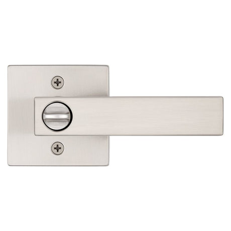 Kwikset Signature, Singapore 740SAL SQT 15 SMT Keyed Entry Door Handle, Lever Handle, Satin Nickel, Metal, AAA Grade