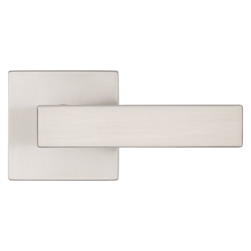 Kwikset Signature, Singapore 720SAL SQT 15 Hall/Closet Handle, Lever Handle, Zinc, Satin Nickel, Universal Hand