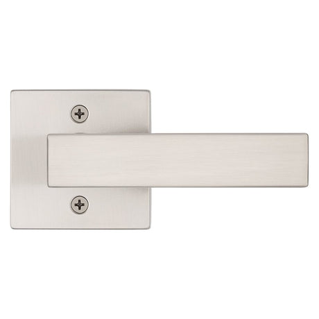 Kwikset Signature, Singapore 720SAL SQT 15 Hall/Closet Handle, Lever Handle, Zinc, Satin Nickel, Universal Hand