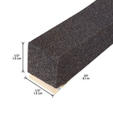 M-D 03110 Expandable Weatherseal, 1/2 in W, 20 ft L, 1/2 in Thick, Foam, Black
