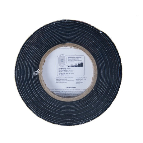 M-D 03110 Expandable Weatherseal, 1/2 in W, 20 ft L, 1/2 in Thick, Foam, Black