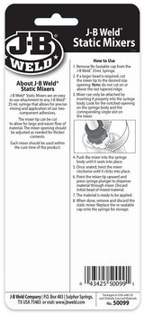 J-B Weld 50099 Mixing Nozzle, For: J-B Weld 25 ml Syringes