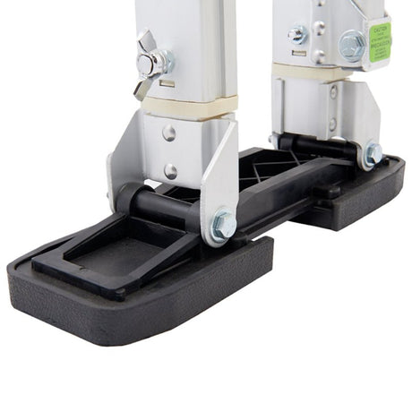 Toolpro TP72440 Adjustable Stilts, 225 lb, 24 in Min H, 40 in Max H, Metal Strap, Aluminum