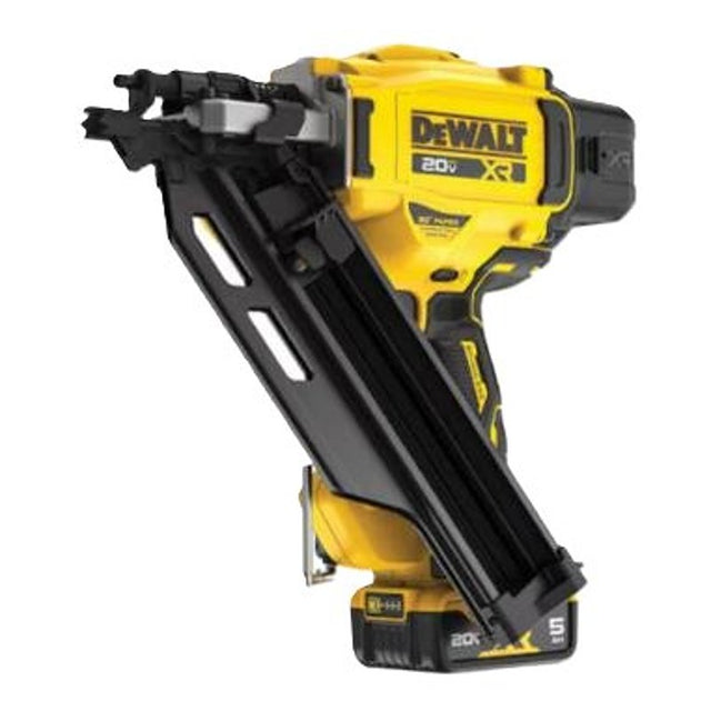 DEWALT DCN930P1 Cordless Nailer Kit, Battery Included, 20 V, 5 Ah, 55 Magazine, 30 deg Collation, Paper Tape Collation