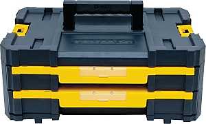 DEWALT TSTAK IV Series DWST17804 Double Shallow Drawer, 16.5 lb, Plastic, Black/Gold/Yellow, 2-Drawer