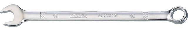 DEWALT DWMT72211OSP Combination Wrench, Metric, 10 mm Head, 6-11/32 in L, 12-Point, Chrome, Comfort-Grip Handle