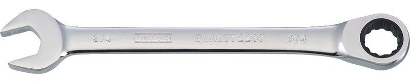 DEWALT DWMT72297OSP Combination Wrench, SAE, 3/4 in Head, 9-11/16 in L, 12-Point, Chrome, Comfort-Grip Handle