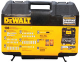 DEWALT DWMT73801 Mechanic's Tool Set, 108-Piece, Chrome Vanadium, Polished Chrome Vanadium