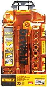 DEWALT DWMT73813 Socket Set, Chrome, Includes: (1) 1/2 in Drive 5 in Extension