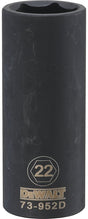 DEWALT DWMT73952OSP Impact Socket, 22 mm Socket, 1/2 in Drive, 6-Point, CR-440 Steel, Black Oxide