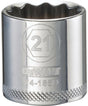 DEWALT DWMT74186OSP Hand Socket, 21 mm Socket, 3/8 in Drive, 12-Point, Vanadium Steel, Polished Chrome