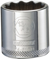 DEWALT DWMT74517OSP Hand Socket, 13/16 in Socket, 3/8 in Drive, 12-Point, Vanadium Steel, Polished Chrome